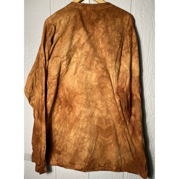 The Mountain L/S Tie Dye Brown T Shirt Wolves 3XL - Picture 3 of 5